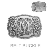 WESTERN INITIAL LETTER BELT BUCKLE